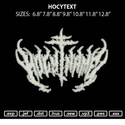 Hocytext Embroidery File 6 sizes