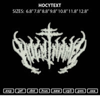 Hocytext Embroidery File 6 sizes