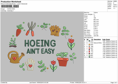 Hong Text Embroidery Machine Design File 6 sizes