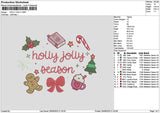 Hollytext 2909 Embroidery File 6 sizes