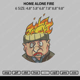 Home Alone Fire Embroidery File 5 sizes