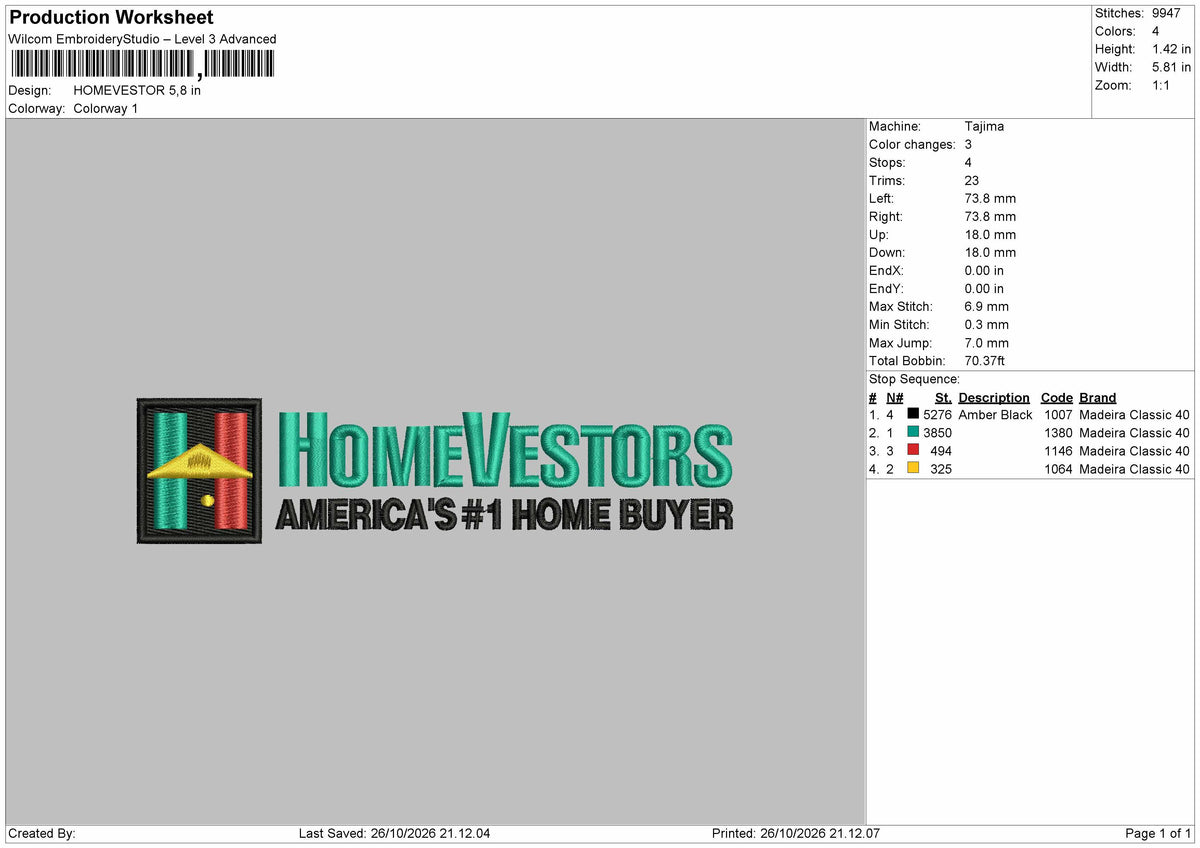 Home Text 2610 Embroidery Machine Design File 6 sizes