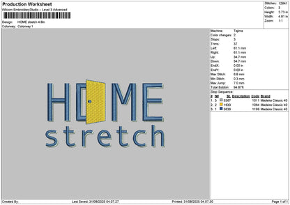Hometext 3108 Embroidery File 6 sizes