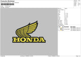 Honda Logo Embroidery File 4 Sizes