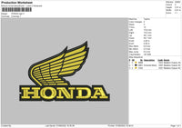 Honda Logo Embroidery File 4 Sizes