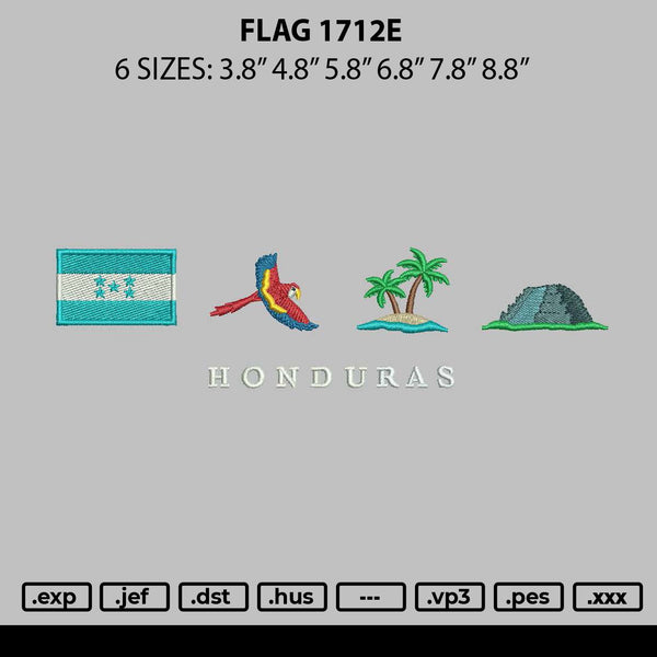 Flag 1712e Embroidery File 6 sizes