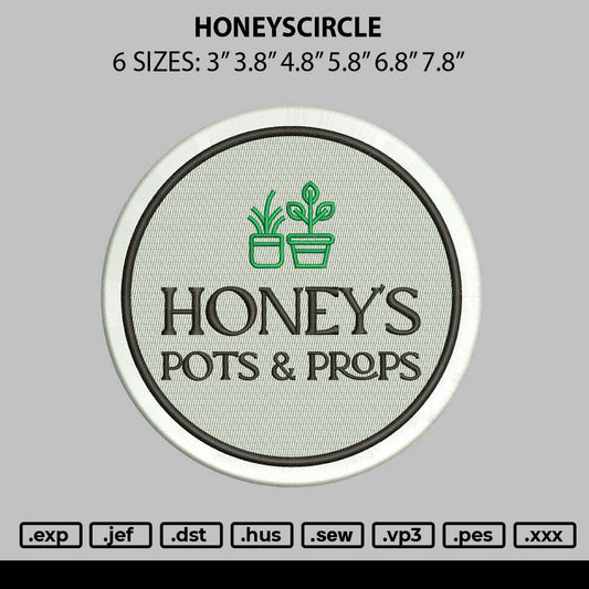 Honeyscircle Embroidery File 6 sizes