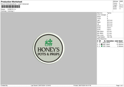 Honeyscircle Embroidery File 6 sizes