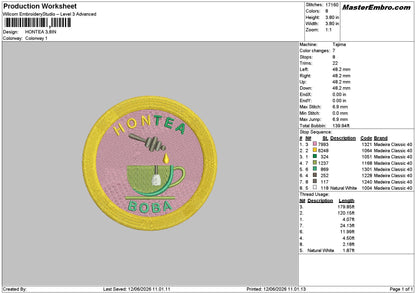 HONTEA Embroidery Machine Design File