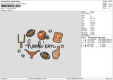 Hooktext 1908 Embroidery File 6 sizes