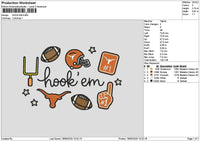 Hooktext 1908 Embroidery File 6 sizes