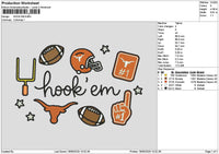 Hooktext 1908 Embroidery File 6 sizes