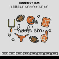 Hooktext 1908 Embroidery File 6 sizes