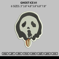 Ghost Ice 01 Embroidery File 6 sizes