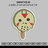 Ghost Ice 03 Embroidery File 6 sizes