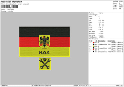 Hos Embroider File 6 sizes