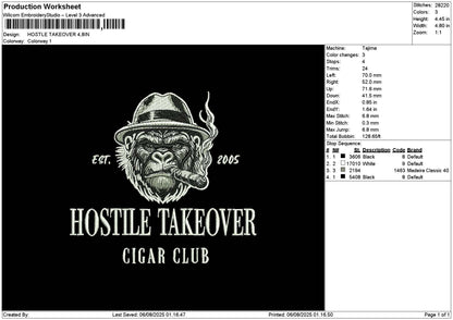 Hostiletext Embroidery File 6 sizes