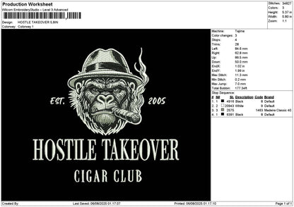 Hostiletext Embroidery File 6 sizes