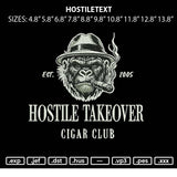 Hostiletext Embroidery File 6 sizes