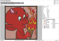 Hot Stuff The Little Devil Embroidery File 4 sizes