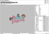Housetext 2106 Embroidery File 6 sizes