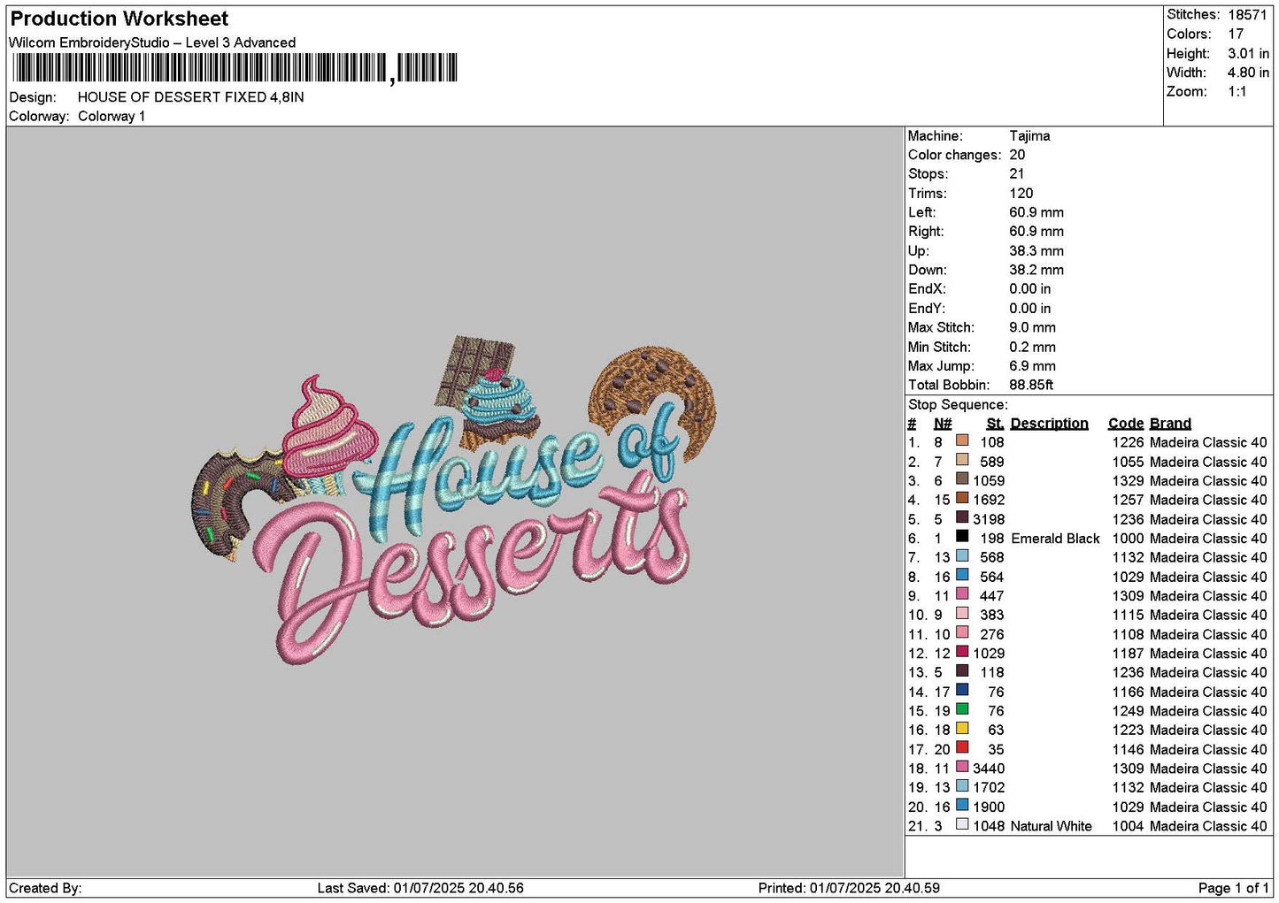 Housetext 2106 Embroidery File 6 sizes