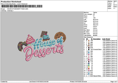 Housetext 2106 Embroidery File 6 sizes