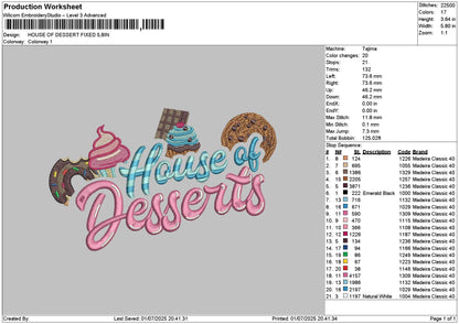 Housetext 2106 Embroidery File 6 sizes