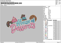 Housetext 2106 Embroidery File 6 sizes