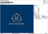 Housetext 2404 Embroidery File 6 sizes