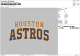 Houston Astros Embroidery File 6 sizes
