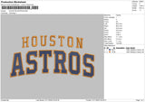 Houston Astros Embroidery File 6 sizes