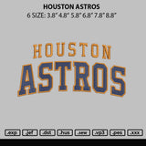 Houston Astros Embroidery File 6 sizes