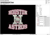 Astros Kitty Embroidery File 6 sizes