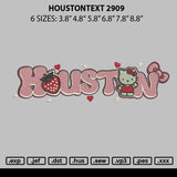 Houstontext 2909 Embroidery File 6 sizes