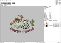 Ghostcow Embroidery File 6 sizes