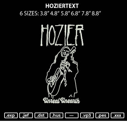 Hoziertext Embroidery File 6 sizes