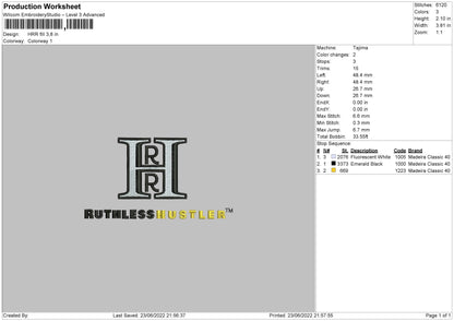 HRR Embroidery File 4 size