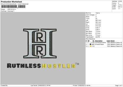 HRR Embroidery File 4 size