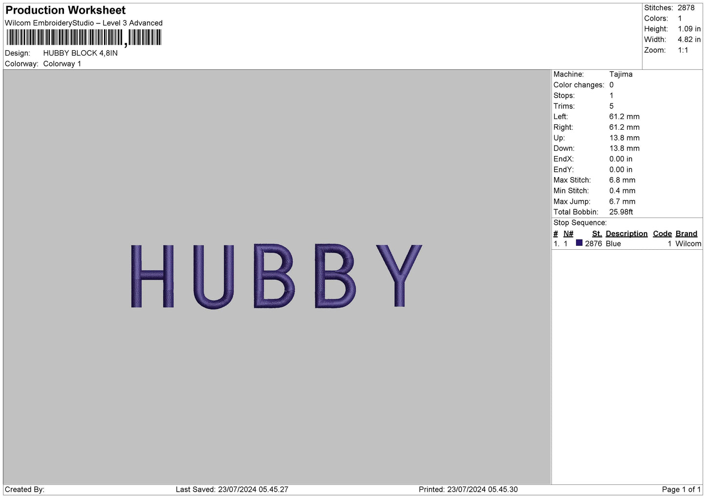 Hubby Wifey Text01 Embroidery 2 Files