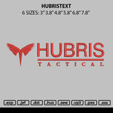 Hubristext Embroidery File 6 sizes