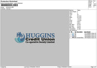 Hugginstext Embroidery File 6 sizes