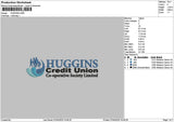 Hugginstext Embroidery File 6 sizes