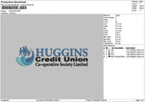 Hugginstext Embroidery File 6 sizes