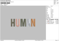 Human Embroidery File 6 sizes