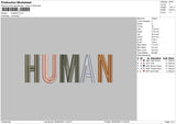 Human Embroidery File 6 sizes