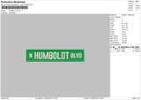 Humboldtext Embroidery File 6 sizes