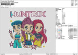 Girls 1509 Embroidery File 6 sizes