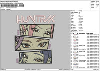 Eyes Rectangle Embroidery File 6 sizes