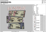 Eyes Rectangle Embroidery File 6 sizes